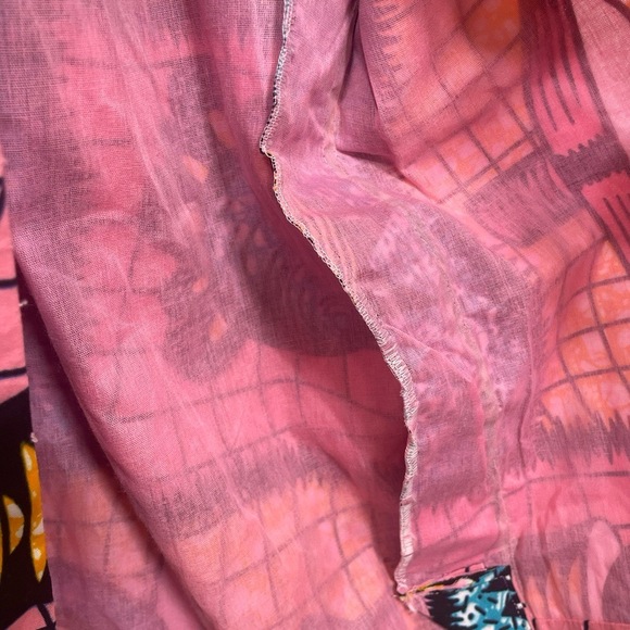 Handmade Midi Dress Wearable Art Puff Sleeve Abstract Colorful Estimated SizeM - Picture 5 of 15